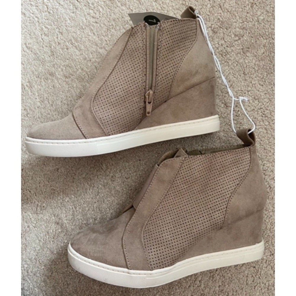 COPY - *new* Taupe Wedge Sneakers